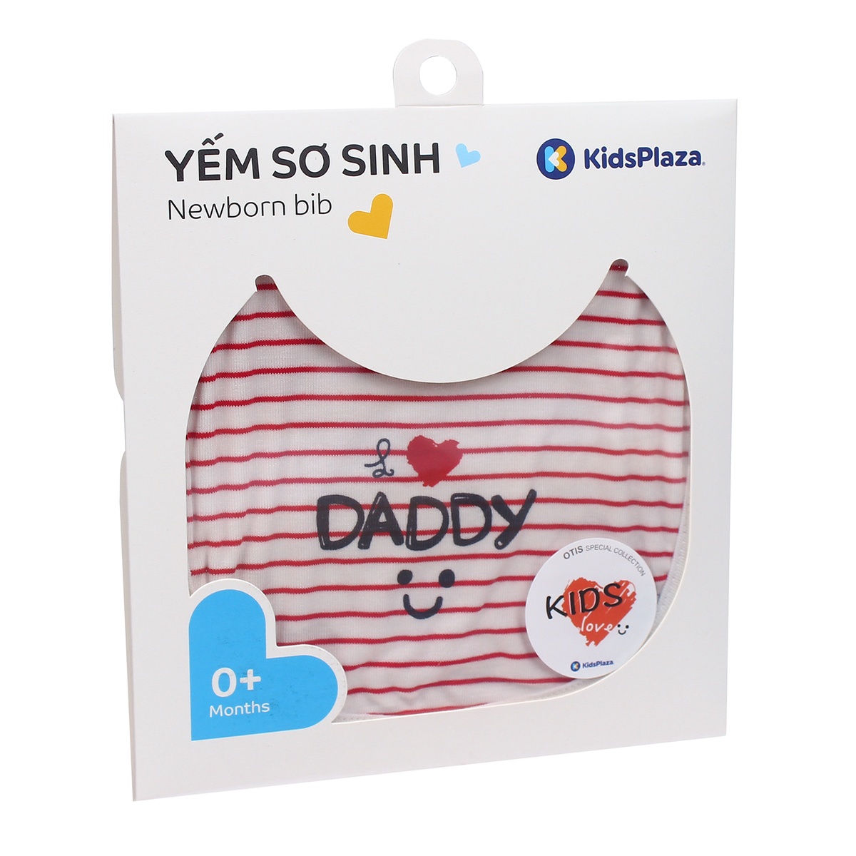 Yếm sơ sinh Otis kẻ ngang KidsPlaza ND21H (Trắng) - hình 6