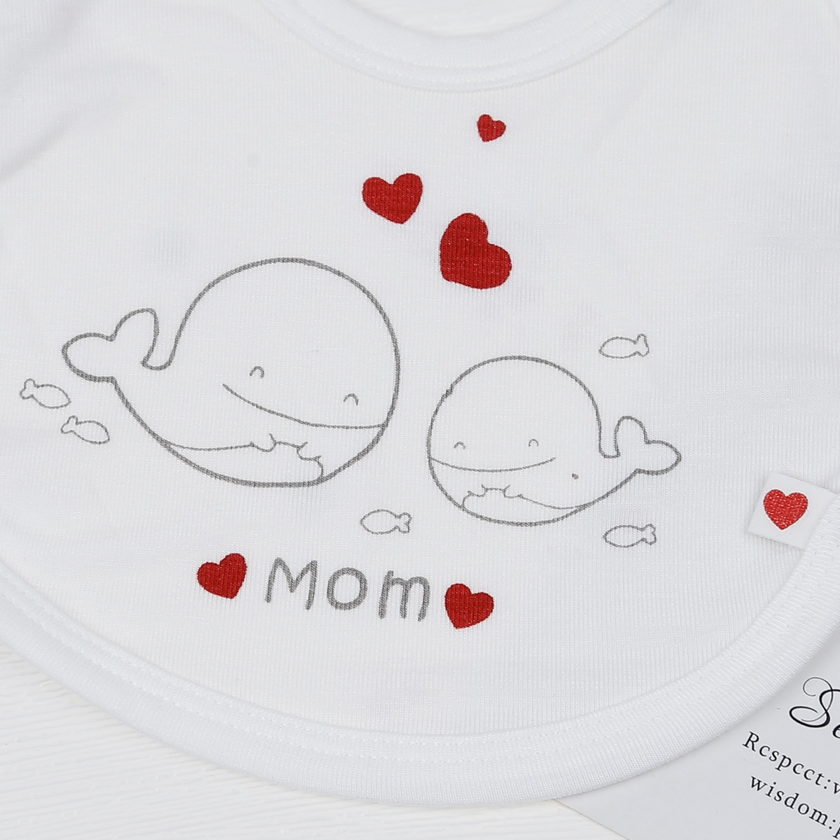 Yếm tròn Otis KidsPlaza cá trắng ND23H - mặt trái