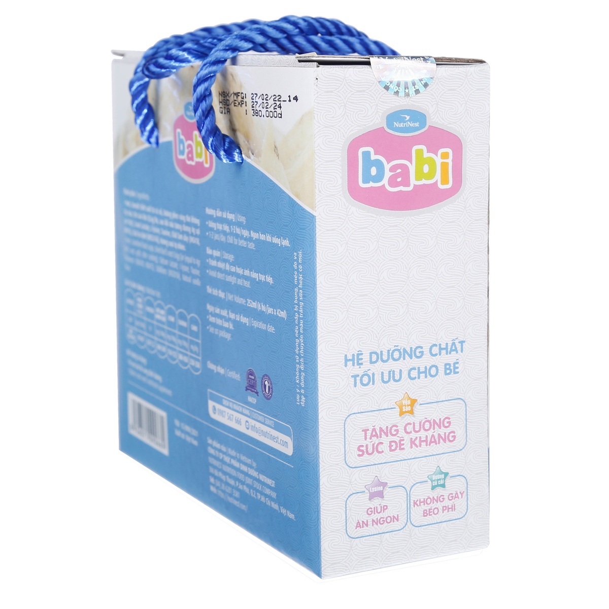 Nước yến sào Babi Bird Nutrinest  (6x42g) - mặt sau