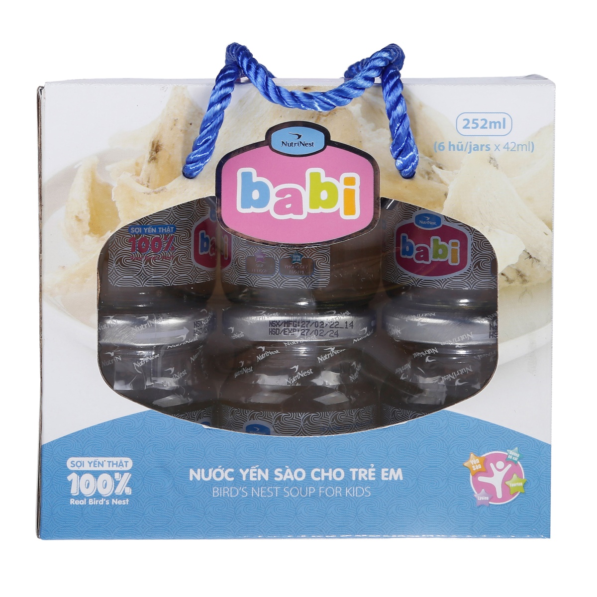 Nước yến sào Babi Bird Nutrinest  (6x42g) - mặt phải