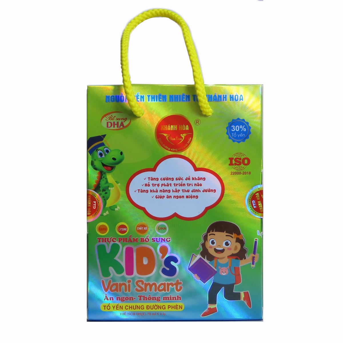 Yến sào Khánh Hòa Kids Vani Smart (DHA) 4x70ml - mặt trái