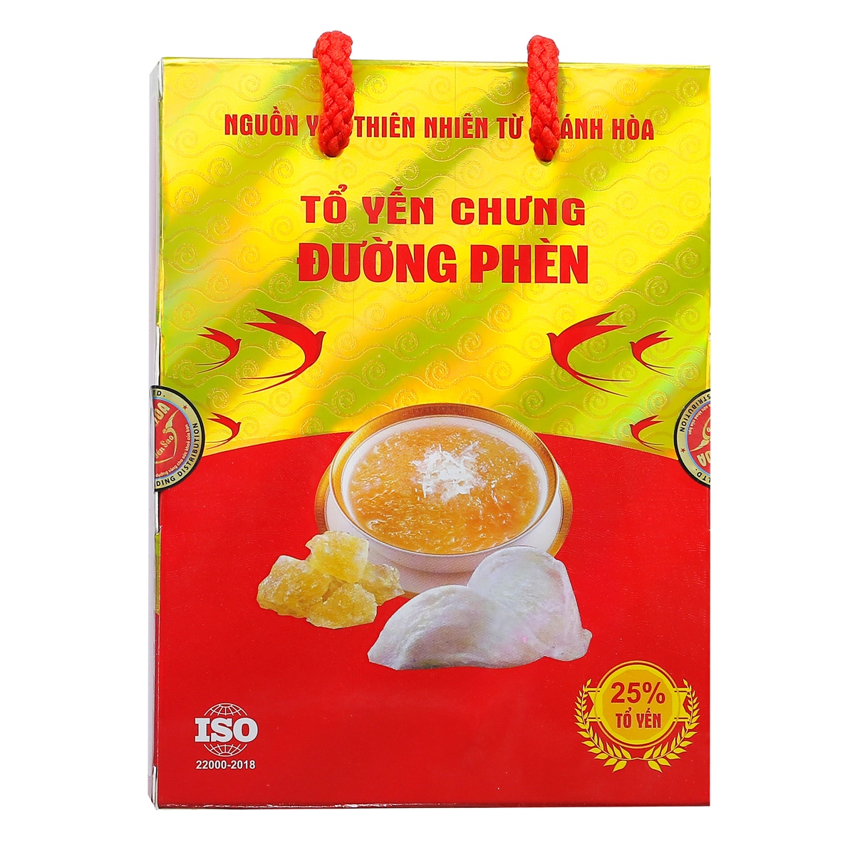 Yến sào Khánh Hòa chưng đường phèn ( Hộp 4 lọ) - mặt phải