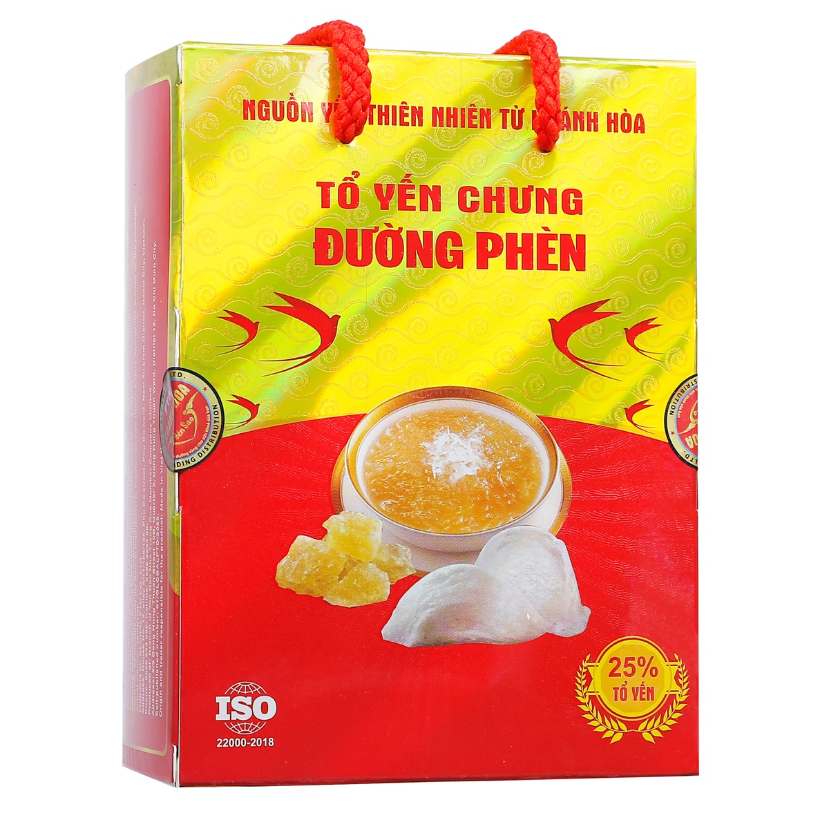 Yến sào Khánh Hòa chưng đường phèn ( Hộp 4 lọ) - mặt sau