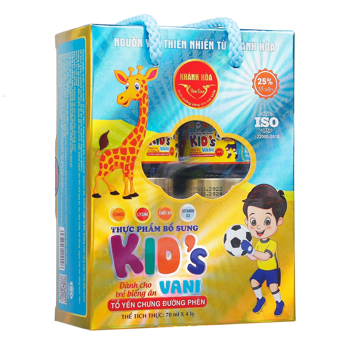 Yến sào Khánh Hòa KIDS vị vani cho bé - mặt trái