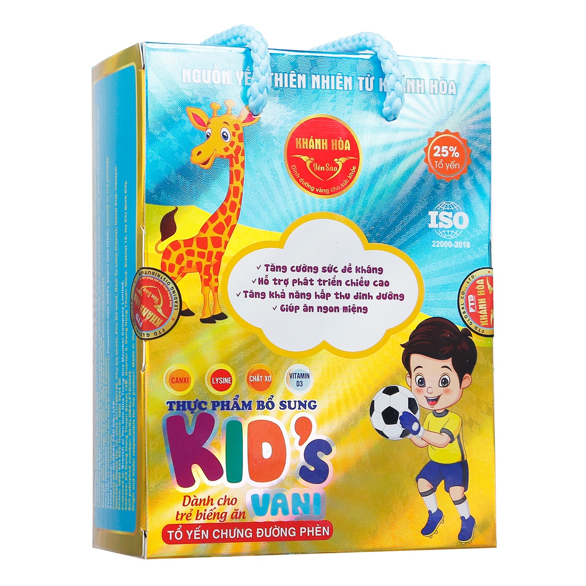 Yến sào Khánh Hòa KIDS vị vani cho bé - mặt sau
