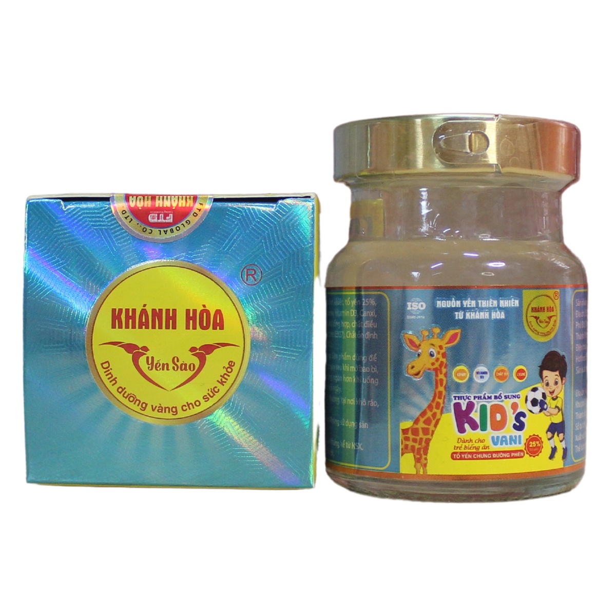Yến sào Khánh Hòa Kids vị vani lọ 70ml - mặt trái
