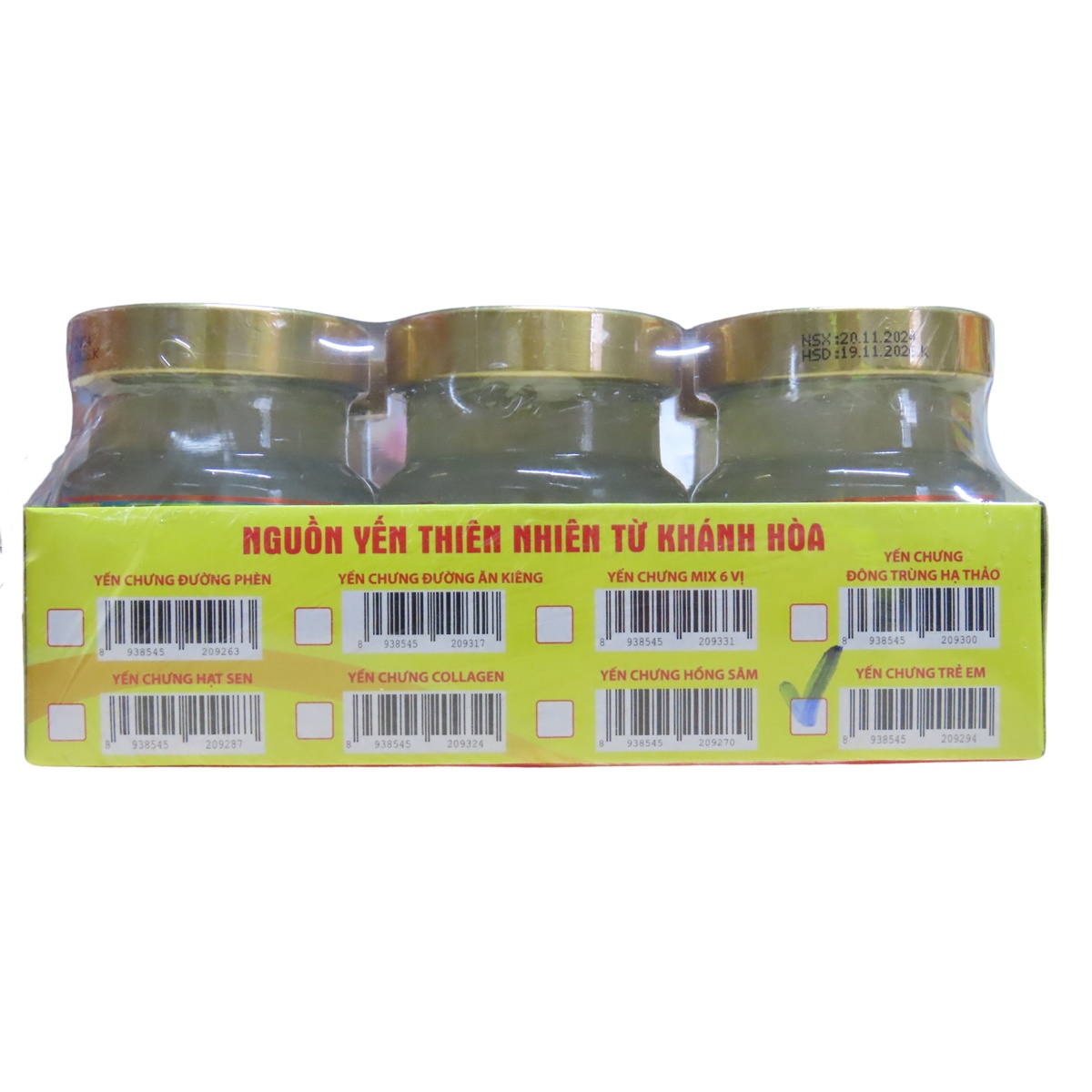 Yến sào Khánh Hòa Kids vị vani lốc 6x70ml - mặt phải