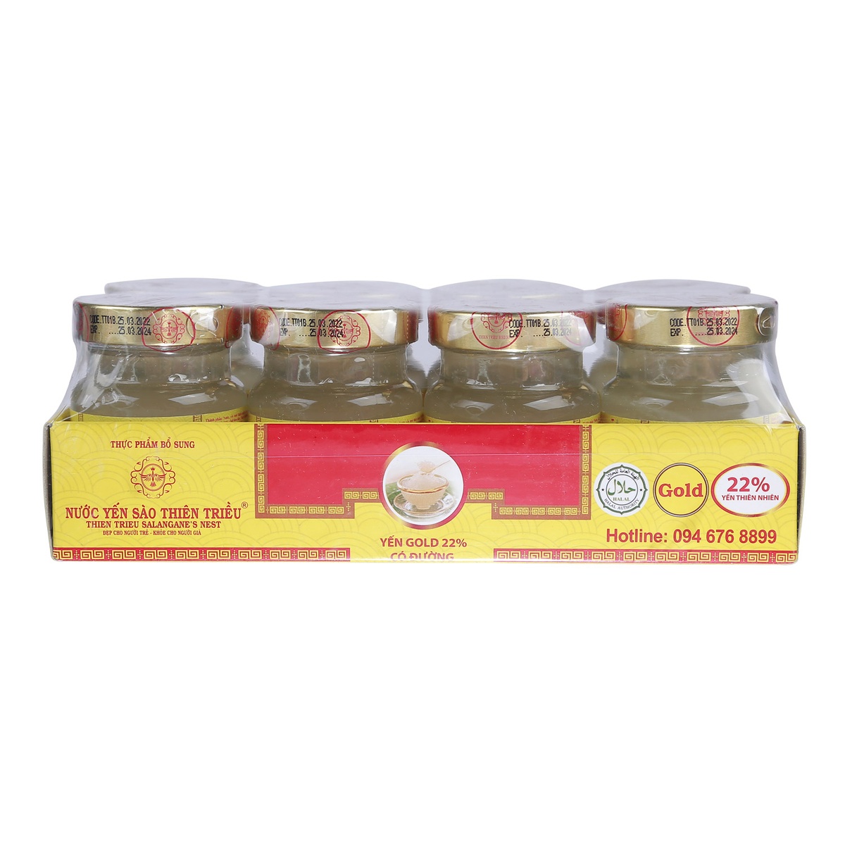 Yến sào Thiên Triều cao cấp có đường lốc 8*70ml - mặt phải