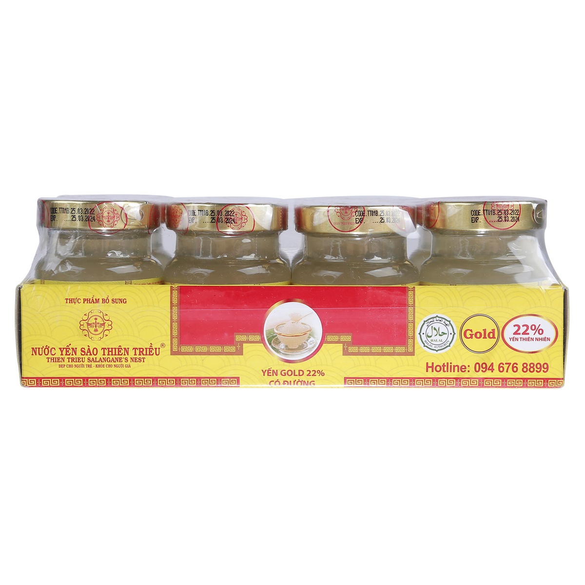 Yến sào Thiên Triều cao cấp có đường lốc 8*70ml - mặt sau
