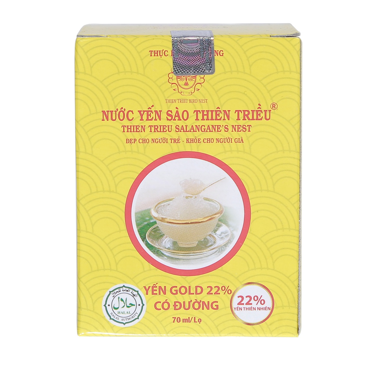 Yến sào Thiên Triều cao cấp có đường hũ 70ml - mặt phải