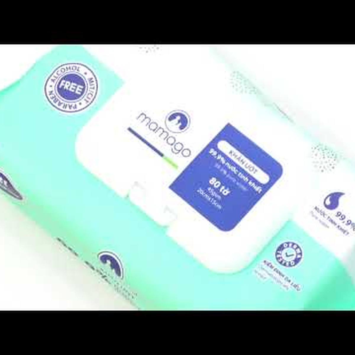 Khăn ướt tinh khiết Mamago 80pcs MMG - video