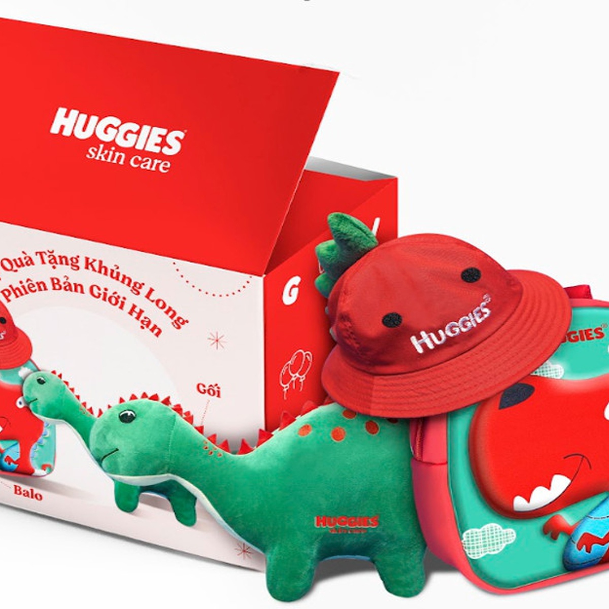 Balo thú bông và nón Huggies (Khuyến mãi không bán)