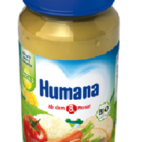 Thức ăn chế biến đóng lọ Humana hỗn hợp rau củ 125g