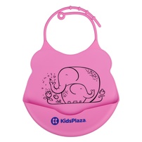Yếm ăn silicon KidsPlaza BIB006 (Hồng)