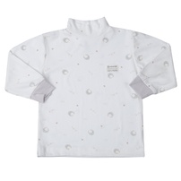Áo cổ 3 phân KidsPlaza Otis in gà ND25T (Trắng)