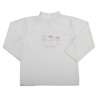 Áo cổ 3 phân KidsPlaza Otis in thỏ ND25T (Trắng)