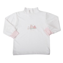 Áo cổ 3 phân KidsPlaza Otis ND25T (Trắng kẻ hồng)