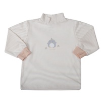 Áo cổ 3 phân KidsPlaza Otis ND25T (Trắng kẻ nâu)