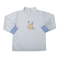 Áo cổ 3 phân KidsPlaza Otis ND25T (Trắng kẻ xanh)