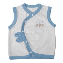 Áo gile cài lệch cho bé KidsPlaza ND25D (Ghi xanh) 