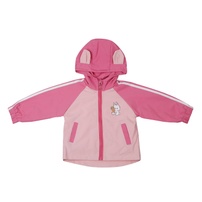 Áo gió bé gái Mamago in thỏ 25K-WJ09 (Hồng)