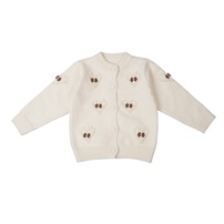 Áo len bé gái Mamago gắn nơ trái tim 25M-A04 (Be)