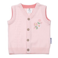 Áo len gile bé gái KidsPlaza ND23D (Hồng be)