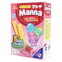 Bánh ăn dặm xốp sữa Manna hương dâu 30g