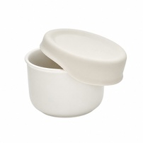Bát ăn bằng sứ Moyuum cao cấp có nắp đậy (Ghi)