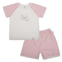 Bộ cộc tay bé gái KidsPlaza BBSTYLE ND26H (Trắng hồng)