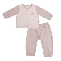 Bộ dài cài giữa raglan Mamago Guard in thỏ HN26H (Hồng)