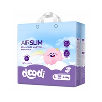 Bỉm - Tã dán Doodi AirSlim cao cấp size L 26 miếng (cho bé 9-14kg)