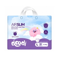 Bỉm - Tã quần Doodi AirSlim cao cấp size L 34 miếng (cho bé 9-14kg)