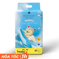 Bỉm - Tã dán Hoppi Airdream size S 56 miếng (cho bé 4 - 8kg)