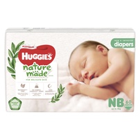 Bỉm/ tã dán Huggies Naturemade size NB60 (cho bé dưới 5kg) - EC