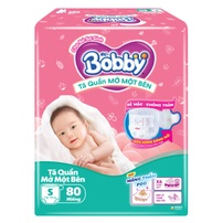 Bỉm - Tã quần Bobby mở một bên size S 80 miếng (cho bé từ 4 - 8.5kg)