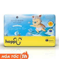 Bỉm - Tã quần Hoppi Airdream size L 38 miếng (9 - 14kg)