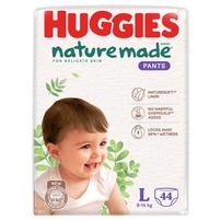 Bỉm/ tã quần Huggies Naturemade size L44 (cho bé từ 9-14kg) - EC