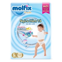 Bỉm - Tã quần Molfix Oxygen Ultra size L 68 miếng (cho bé 9-13 kg)