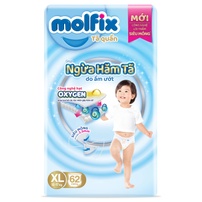 Bỉm - Tã quần Molfix Oxygen Ultra size XL 62 miếng (cho bé 12-17 kg)