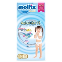 Bỉm - Tã quần Molfix Oxygen Ultra size XXL 56 miếng (cho bé 15-25kg)