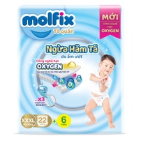 Bỉm - Tã quần Molfix Oxygen Ultra size XXXL 22 miếng (cho bé 20-35 kg)