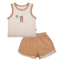 Bộ ba lỗ bé trai KidsPlaza in home Forest HN26H (Be nâu)