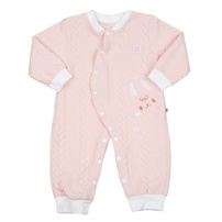 Bộ body bông cài lệch KidsPlaza HN23D (Hồng)