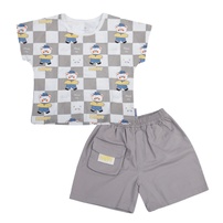 Bộ cộc bé trai KidsPlaza in hình gentle TT25H (Ghi) 