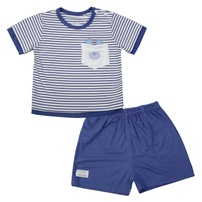 Bộ cộc bé trai KidsPlaza Otis ND25H kẻ (Xanh Trắng) 