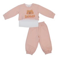 Bộ dài bé gái KidsPlaza nỉ in berger TT26D (Hồng cam)
