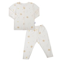 Bộ dài cài giữa Kiza in gấu BA25H ( Vàng)