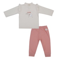 Bộ dài cổ 3 phân KidsPlaza Loves in tóc tết ND26T (Trắng hồng)