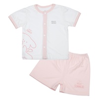 Bộ quần áo cộc tay bé gái KidsPlaza Otis ND24H (Trắng hồng)